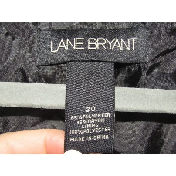 Lane Bryant Red Black Glitter Houndstooth Blazer Jacket Women’s 20 3/4 Sleeve - Picture 4 of 9